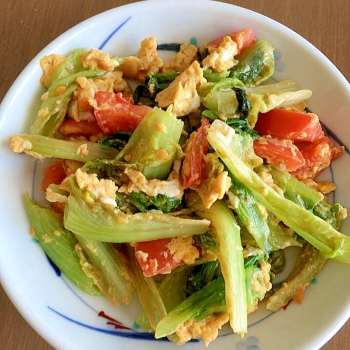 簡単1品 サニーレタスとトマトの中華風卵とじ レシピ 作り方 By 8んda 楽天レシピ